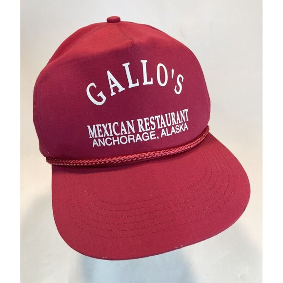Vintage Gallo's Mexican Restaurant Anchorage Alaska Snap-Back Ball Cap Hat - Picture 1 of 6